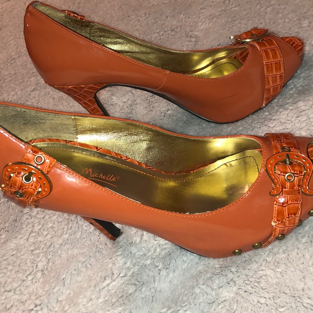 Anne Michelle orange shoes